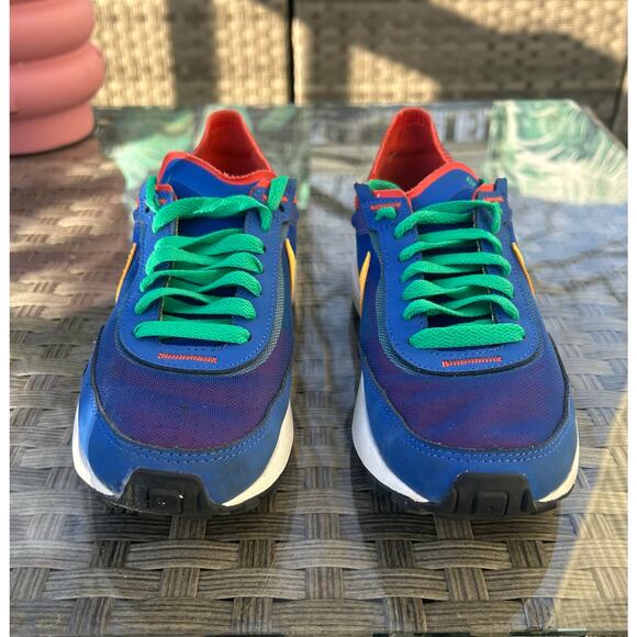 Nike Waffle One SE Green/Blue/Yellow/Red Sneaker Kids 5Y / Women’s 6.5 - Picture 2 of 8